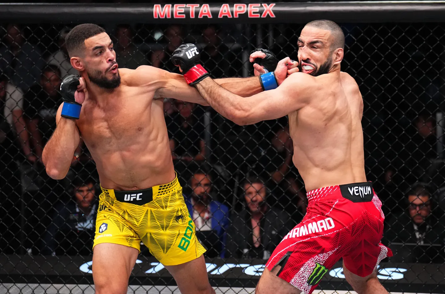 Victoria de Gabriel Bonfim ante Belal Muhammad por decisión unánime en UFC Vegas 118, con impacto directo en el peso wélter.